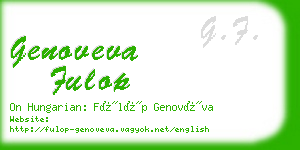 genoveva fulop business card