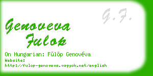genoveva fulop business card